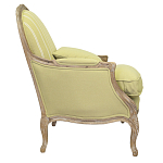 Кресло Ava Classical Armchair green striped flax варинант исполнения - 1 | Loft Concept в Костроме