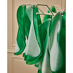 Люстра из стеклянных зеленых лепестков Petalled Illuminator варинант исполнения - 8 | Loft Concept в Костроме