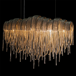 Люстра подвесная с металлическими цепочками и изогнутыми металлическими дугами 72 см Atlantis Chain варинант исполнения - 6 | Loft Concept в Костроме