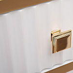 Консоль с ящиком белая с золотом Textured White Console with Gold варинант исполнения - 4 | Loft Concept в Костроме