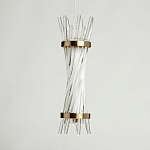 Подвесной светильник с цилиндром из прозрачных стеклянных трубок Nembus варинант исполнения - 5 | Loft Concept в Костроме