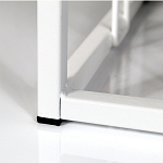 Пуф квадратный фиолетовый велюр на белом металлическом основании Celeste Purple варинант исполнения - 4 | Loft Concept в Костроме