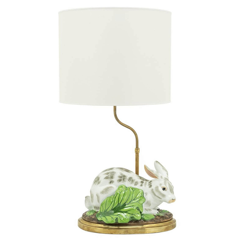 Настольная лампа ABHIKA LAMPTABLE RABBIT Зеленый Золотой Белый Настольная лампа ABHIKA LAMPTABLE RABBIT Зеленый Золотой Белый в Костроме | Loft Concept