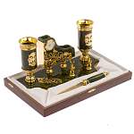 Настольный письменный набор из нефрита с ножом для бумаг в подарочной коробке Maecenas варинант исполнения - 3 | Loft Concept в Костроме