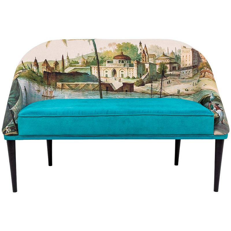 Диван Sofa Benares Бирюзовый Бежево-серый Диван Sofa Benares Бирюзовый Бежево-серый в Костроме | Loft Concept