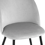 Мягкий стул в сером велюре Miruna Chair варинант исполнения - 7 | Loft Concept в Костроме