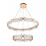 Люстра с 2-мя кольцами с текстурным природным рисунком IceFlame варинант исполнения - 1 | Loft Concept в Костроме