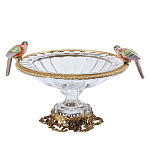 Чаша стеклянная с фигурками разноцветных попугаев на ободке 41 Eden Garden варинант исполнения - 1 | Loft Concept в Костроме