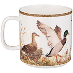 Кружка из фарфора с изображением уток и собаки 400 мл Hunting Porcelain Collection варинант исполнения - 1 | Loft Concept в Костроме