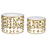 Набор из двух столов из металла Brass Symphony Moon варинант исполнения - 2 | Loft Concept в Костроме