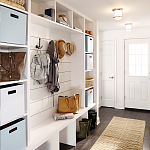 Потолочный светильник для ванных комнат со стеклянным плафоном и одной лампой Hinkley варинант исполнения - 2 | Loft Concept в Костроме