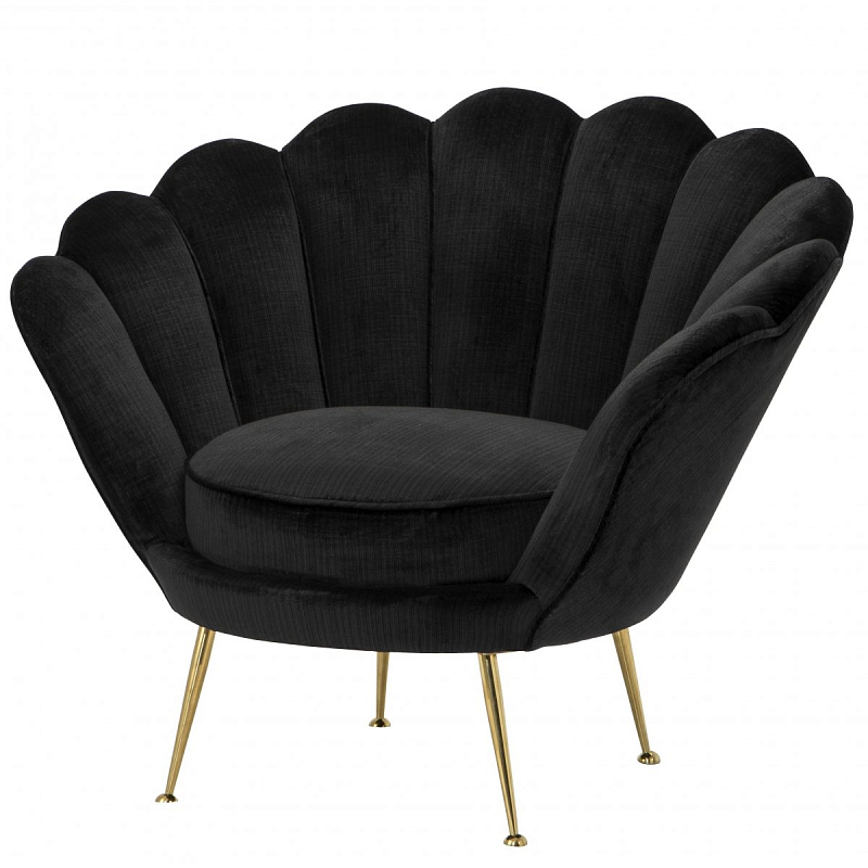 Кресло Eichholtz Chair Trapezium Black Черный Латунь Кресло Eichholtz Chair Trapezium Black Черный Латунь в Костроме | Loft Concept