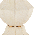 Настольная лампа с фактурным конусовидным абажуром и кожаным каркасом Malifis варинант исполнения - 1 | Loft Concept в Костроме