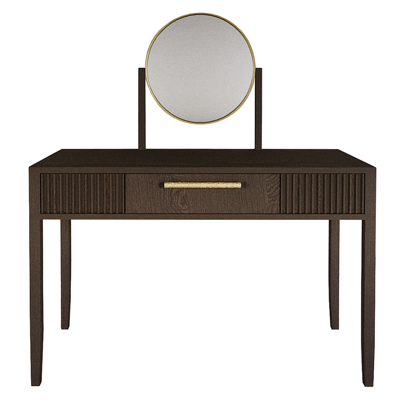 Туалетный Стол с зеркалом Primo Темный орех Орех Золотой в Костроме | Loft Concept 