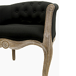 Кресло низкое в стиле прованс Louis French Armchair black flax варинант исполнения - 4 | Loft Concept в Костроме