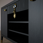 Комод-буфет Elsa Dreams Black с открытыми полками   варинант исполнения - 7 | Loft Concept в Костроме