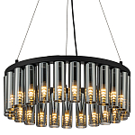 Люстра со стеклянными цилиндрическими плафонами Luminous Cylinders Smoky Round варинант исполнения - 1 | Loft Concept в Костроме