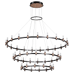 Люстра подвесная с тремя круглыми ярусами и цилиндрическими плафонами Arnaut Light варинант исполнения - 2 | Loft Concept в Костроме