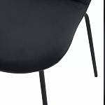 Стул черный с обивкой из велюра Black Archie Chair варинант исполнения - 6 | Loft Concept в Костроме