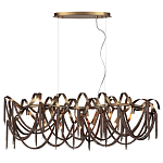 Люстра подвесная линейная с переплетенными металлическими лентами и цепочками Atlantis Chain варинант исполнения - 4 | Loft Concept в Костроме