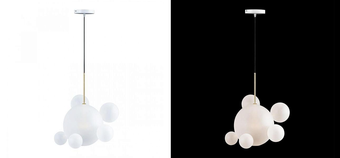Светильник Giopato & Coombes Bollr Pendant 6 BUBBLE LAMP матовое белое стекло Светильник Giopato & Coombes Bollr Pendant 6 BUBBLE LAMP матовое белое стекло - Loft-Concept в Костроме