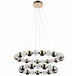 Светодиодная двухъярусная кольцевая люстра Crystal Globule Chandelier Gold варинант исполнения - 2 | Loft Concept в Костроме