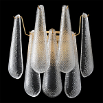 Бра с подвесками из рифленного стекла в форме капель Textured Glass варинант исполнения - 3 | Loft Concept в Костроме