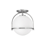 Потолочный светильник с плафоном в форме белого матового шара Hinkley варинант исполнения - 7 | Loft Concept в Костроме