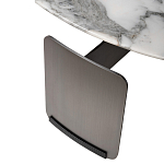 Столик журнальный с круглой мраморной столешницей на трех опорах Marble Stone Drawing варинант исполнения - 7 | Loft Concept в Костроме