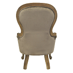 Кресло с мягкой обивкой из коричневого велюра на 4-х деревянных ножках Evelyn Classical Armchair варинант исполнения - 2 | Loft Concept в Костроме