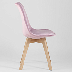 Стул с мягким велюровым сиденьем Arvika Pink варинант исполнения - 2 | Loft Concept в Костроме