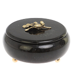 Шкатулка круглая из натурального камня змеевик Stone Casket варинант исполнения - 2 | Loft Concept в Костроме