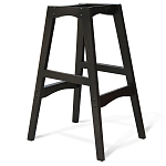 Барный стул со спинкой и подлокотниками на 4-х черных ножках Douglas Rhombus Коричневый Велюр варинант исполнения - 5 | Loft Concept в Костроме