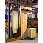 Зеркало овальное в металлической оправе в стиле лофт Urban Style Space варинант исполнения - 4 | Loft Concept в Костроме