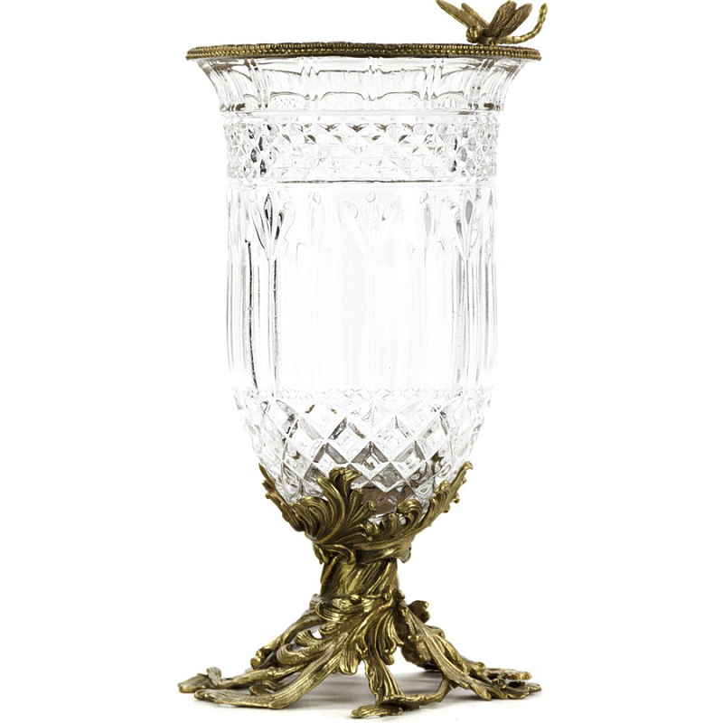 Ваза Transparent Vase with Bronze Dragonfly on Edge Прозрачный (Transparent) Бронза Ваза Transparent Vase with Bronze Dragonfly on Edge Прозрачный (Transparent) Бронза в Костроме | Loft Concept