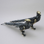 Статуэтка бронзовая пара Фазаны синие Bronze Birds варинант исполнения - 2 | Loft Concept в Костроме