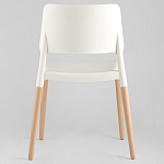 Пластиковый стул на ножках из массива бука Ferret White 4 шт варинант исполнения - 6 | Loft Concept в Костроме