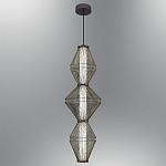 Подвесной светильник вертикальный с плетеным металлическим каркасом Metal Interweaving варинант исполнения - 1 | Loft Concept в Костроме