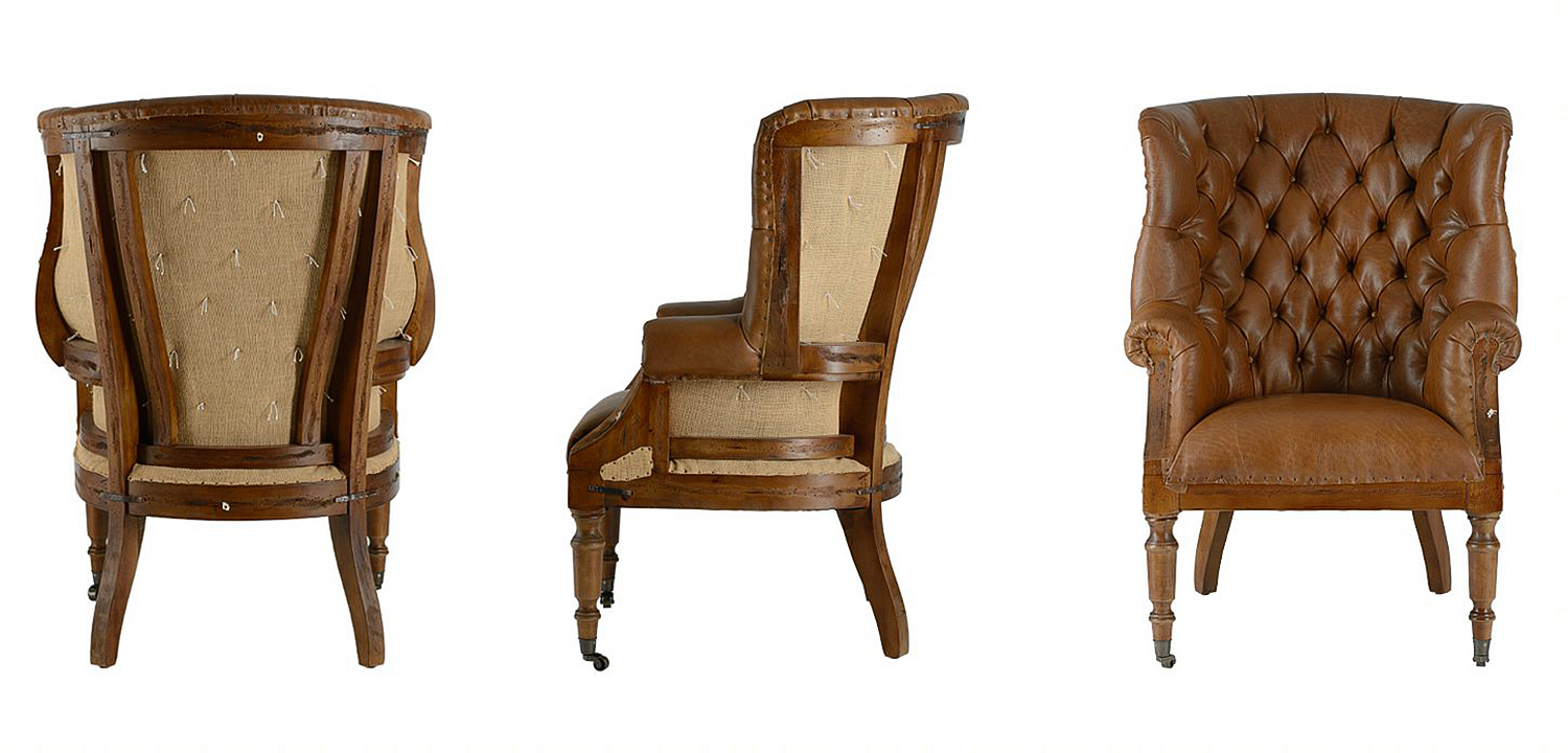 Кресло Meder Armchair натуральная кожа Кресло Meder Armchair натуральная кожа - Loft-Concept в Костроме