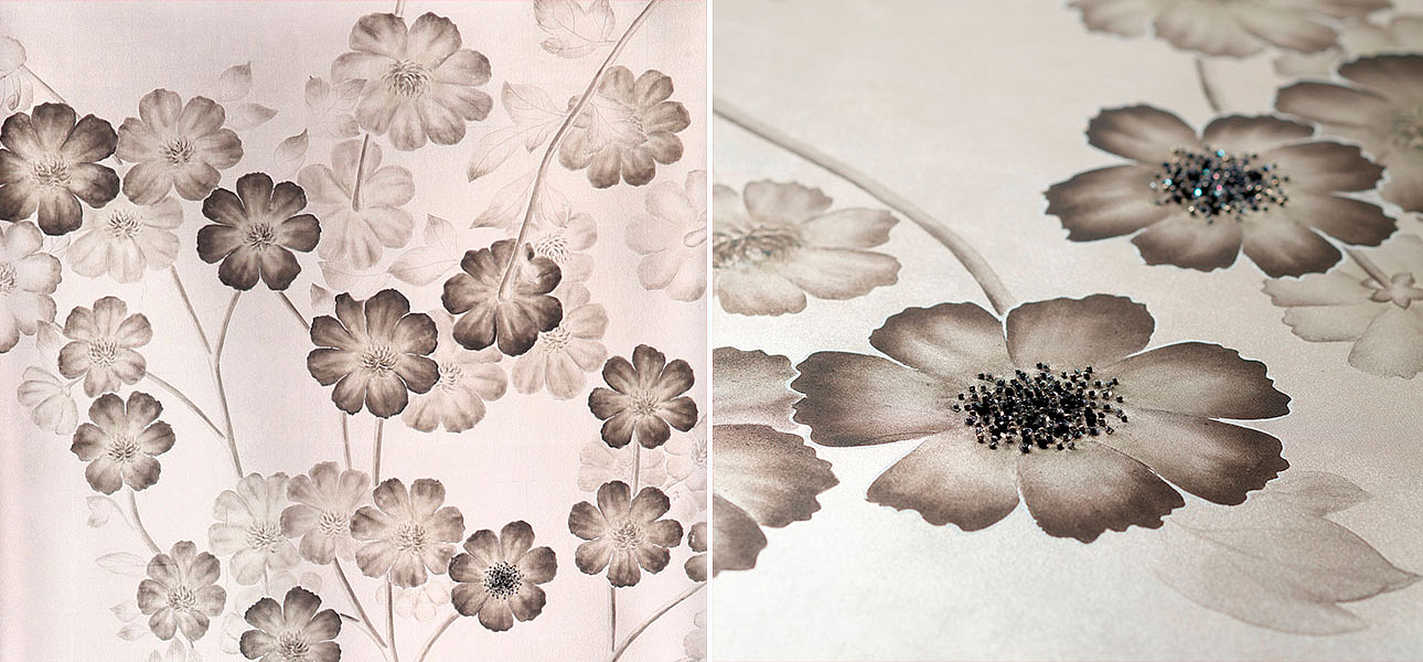 Обои ручная роспись Anemones in Light Special Colourway SC-236 on Tarnished Silver gilded silk Обои ручная роспись Anemones in Light Special Colourway SC-236 on Tarnished Silver gilded silk - Loft-Concept в Костроме