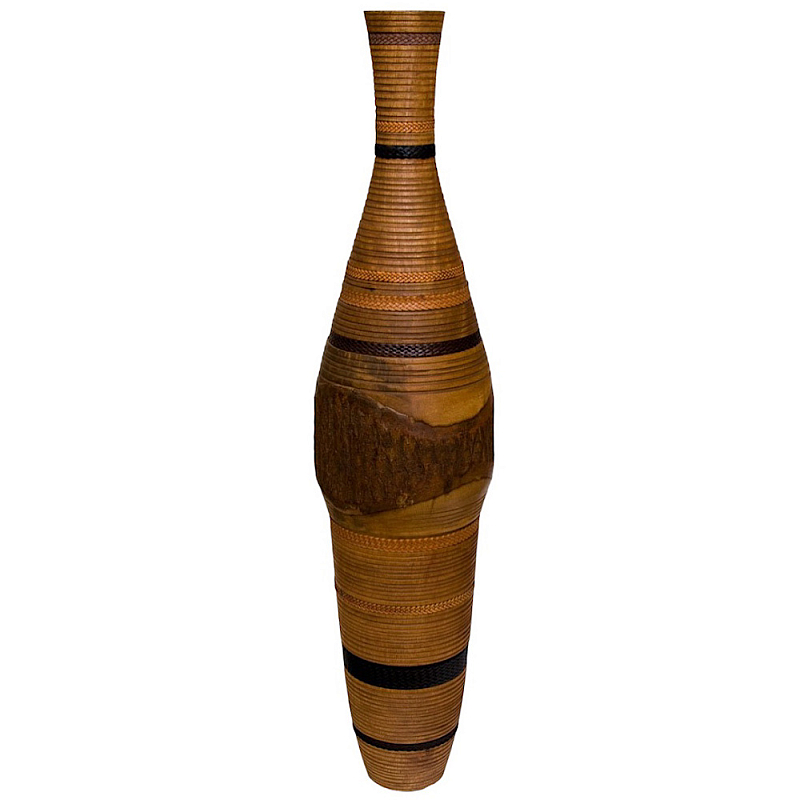 Ваза деревянная Brown Vase of Thailand Коричневый в Костроме | Loft Concept 