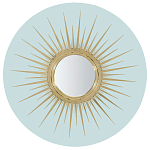 Настенное круглое зеркало Romilly Round Mirror Blue варинант исполнения - 1 | Loft Concept в Костроме