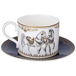Чайный сервиз из фарфора с изображением лошадей на 6 персон 14 предметов Porcelain Horse Set варинант исполнения - 3 | Loft Concept в Костроме