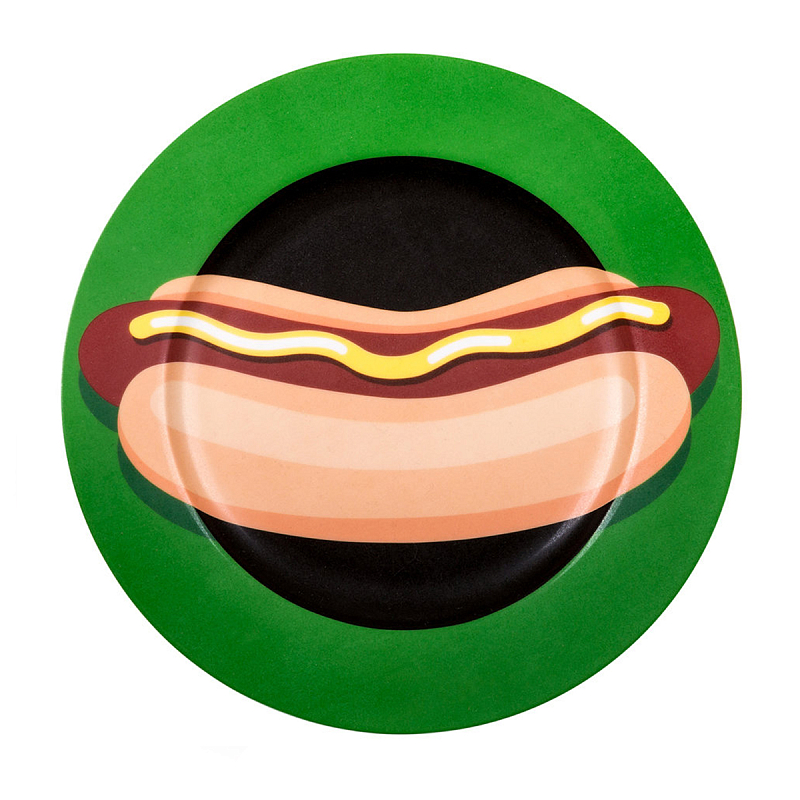 Тарелка Seletti Porcelain Plate Hot Dog Зеленый Тарелка Seletti Porcelain Plate Hot Dog Зеленый в Костроме | Loft Concept