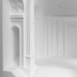 Встраиваемый в стену гипсовый светильник под покраску с арками и рельефными колоннами Antiquity Athena варинант исполнения - 8 | Loft Concept в Костроме