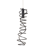 Подвесной светильник светодиодный из металла со спиральным декоративным элементом черный Metal Spiral варинант исполнения - 6 | Loft Concept в Костроме