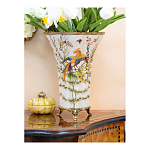 Ваза из фарфора с бронзовой стрекозой  Paradise Dragonfly варинант исполнения - 7 | Loft Concept в Костроме