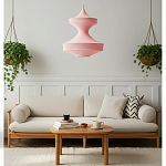 Подвесной вязаный розовый светильник «Моника» варинант исполнения - 5 | Loft Concept в Костроме