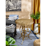 Столик приставной золотистый с орнаментом на столешнице Tanzania варинант исполнения - 4 | Loft Concept в Костроме