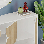 Комод с 3-мя дверцами и выдвижным ящиком цвета светлый дуб SPARK CONSOLE WHITE варинант исполнения - 4 | Loft Concept в Костроме